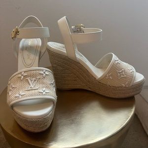 Louis Vuitton Starboard Wedge Sandal 8cm